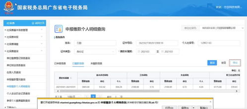 广东省社保费网报系统操作指引之信息管理与明细查询篇